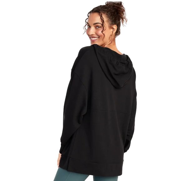 Old Navy BLACK JACK 2X Oversized Live-In French-Terry Tunic Hoodie - Picture 2 of 12